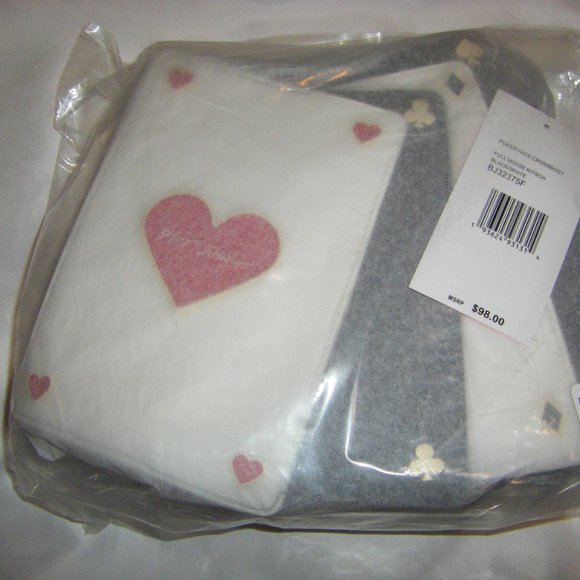 Betsey Johnson Kitsch Poker Face Crossbody Bag Black Multi BJ32375F NEW SEALED - Picture 9 of 13